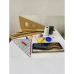 dm dikişmarket Dikiş Başlangıç Seti Rigalı SET (7Lİ RİGA /MODELİST GÖNYESİ / SİYAH-BEYAZ İP/ÇİZGİ SABUN/ ÇIT MAKAS/ MEZURA/ KÜÇÜK, BÜYÜK İLİK AÇICI/ TOPLU İĞNE/ ALTIN MAKAS) - 7Lİ RİGA SET