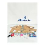 Dm Dikişmarket Dikişe Başlangıç Seti (Riga Takımı,Geoderik Cetvel,Mezura,Kumaş Makası,Çizgi Sabunu) Pembe