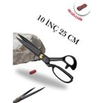 dm dikişmarket Hard Steel Marka 10 İNÇ 25 CM Kumaş Kot Kesim Profesyonel Terzi Makası