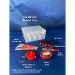 dm dikişmarket Pratik Kutulu Dikiş Setleri/ (BOŞ KUTU- ANAHTARLIKLI MEZURA- İLİK AÇICI- ÇIT MAKAS- TOPLU İĞNE-5 ADET MAŞA-ISI İLE UÇAN KALEM) - KUTULU SET 1