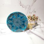 DM Porselen Dm Porselen Firuze El Işçiliği Çini Tabak 25 Cm - Renkli - 1 Adet
