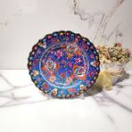 DM Porselen Dm Porselen Karanfil El Işçiliği Çini Tabak 25 Cm - Renkli - 1 Adet