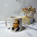 Dm Porselen Kemal Atatürk Silindir Kupa - Renkli - 1 Adet