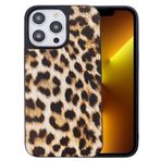 DMaos Kadınlar için iPhone 15 Plus Kılıf, Leopar Desenli Suni Deri Kapak, iPhone15 Plus 2023 6,7 inç için Klasik Moda - Kahverengi