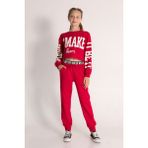 Dmb Boys & Girls 10-15 Yaş Kız Çocuk Crop Sweat ve Eşofman Altı 3'lü Takım - 14 - 15 Yaş - Kırmızı