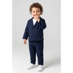 DMB BOYS & GIRLS Beli Lastikli Ceket Pantolon T-shirt Kombinli Özel Gün Bayramlık 3'lü Erkek Çocuk Takım