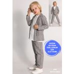 DMB BOYS & GIRLS Premium Yazlık Keten Erkek Çocuk 3'lü Takım Elbise