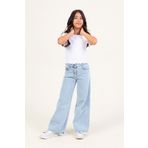 DMB BOYS & GIRLS Wide Leg Yüksek Bel Geniş Paça Jean Kız Çocuk Pantolon