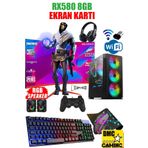 Dmc 164x (PUBG,GTA 5) I5-3470,16gb,500gb Hdd,256gb Ssd,rx580 8gb,23.8"oyuncu Masaüstü Bilgisayarı