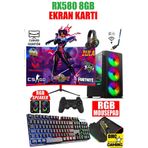 Dmc N136 (PUBG,GTA 5) I7 3770,16GB RAM,500GB HDD,256GB SSD,8GB RX580,24"oyuncu Masaüstü Bilgisayar