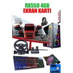 Dmc N143 (PUBG,GTA 5) I5-3470,16GB RAM,500GB HDD,256GB SSD,4GB RX550,24''Oyuncu Masaüstü Bilgisayarı