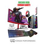 Dmc N188x Windows 11 Ryzen 5 5500,32GB,500GB HDD,256GB SSD,RX580,24''180hz Oyuncu Masaüstü Bilgisayar