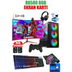 Dmc N82x (PUBG,GTA 5) I5 3470,16gb,256gb Ssd,500gb Hdd,8gb Rx580,23,8 Curved Oyuncu Masaüstü Bilgisayar