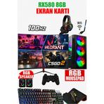 Dmc N92 (PUBG,GTA 5) I5-3470,16GB RAM,500GB HDD,256GB SSD,8GB RX580,24"oyuncu Masaüstü Bilgisayar