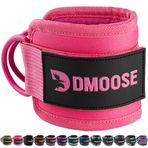 DMoose Fitness Kablo Makineleri için Ayak Bileği Kayışları - Birinci Sınıf Dolgulu Tek Beden, Kadınlar ve Erkekler için Glute Kickback Ayak Bileği Kayışı, Spor Salonu ve Ganimet Egzersizleri için