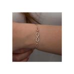 DMR Elegance DMR Elegance Gümüş Rose Baget Taşlı Sonsuzluk Bileklik