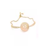 DMR Elegance DMR-GMSH-BRKD-BR0460768 Gümüş Rose İsimli Kişiye Özel Taşlı Bileklik