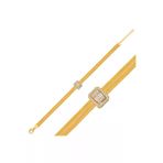 DMR Elegance DMR-GMSH-BRKD-BR11003431 Gümüş Gold Baget Taşlı Trabzon Hasır Kadın Bileklik