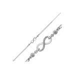 DMR Elegance DMR-GMSH-BRKD-BR11005200 Gümüş Zirkon Taşlı Sonsuzluk Kadın Bileklik