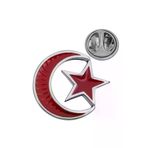 DMR Elegance DMR-GMSH-BRKD-BRS11004994 Gümüş Ay Yıldız Rozet
