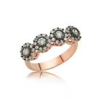 DMR Elegance DMR-GMSH-BRKD-LR1480020 Gümüş Rose Elmas Montür Yüzük
