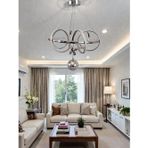 DMR Kuzey Tek Toplu Sarkıt Led Avize KROM Kasa Üç Renk 6500k/4000k/3000k (Beyaz /Ilık Beyaz/Sarı (Gü