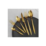 Dmr Life Yakut Gold Titanyum 84 Parça 12 Kişilik Çatal Kaşık Bıçak Seti