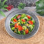 DMT Copper El Yapımı 6 ADET Çelik Servis Tabağı, Gümüş, 18 cm, Desenli Paslanmaz Çelik, Salata Meze Sunum Tabağı, 6 Adet