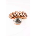 DMT COPPER GAZİANTEP DÖVME BAKIR ÇEREZLİK SETİ KAHVALTILIK KURUYEMİŞ REÇEL 6 'LI SET(10cm X 3cm)