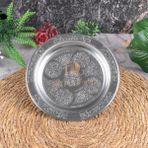 Dmt Copper Home 16 cm 430 Kalite Krom Çelik 3 Adet Işlemeli Meze Tabağı – Paslanmaz, Kararmaz, Şık Sunumluk - 33 ml - Gümüş