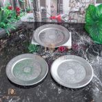 Dmt Copper Home 18 cm 6 Adet 430 Kalite Paslanmaz Çelik Servis Tabağı - Salata Meze Köfte Sunum Tabağı - Kararmaz Fırın Uyumlu Gaziantep Imalat - 280 ml - Gri