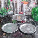 Dmt Copper Home 20 cm Servis Sunum Tepsisi 3 Adet 430 Kalite Krom Çelik – Fırına Uygun, Kararma Yapmaz, Meze Kebap Kahve Sunumluk - 200 ml
