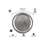 DMT COPPER HOME 430 Kalite Krom Çelik 9 ADET Tepsi 24 cm – Osmanlı Motifli, Kebap & Restoran Sunum Tepsisi