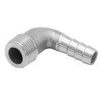 DN10 3/8" * 10mm, Paslanmaz Çelik 90 Derece Dirsek Hortum Bağlantısı, Su, Yakıt ve Hava Uygulamaları için Boru Bağlantısı