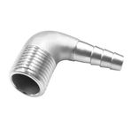 DN15 1/2" * 10mm, Paslanmaz Çelik 90 Derece Dirsek Hortum Bağlantısı, Su, Yakıt ve Hava Uygulamaları için Boru Bağlantısı