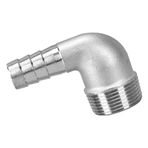 DN20 3/4" * 25mm, Paslanmaz Çelik 90 Derece Dirsek Hortum Bağlantısı, Su, Yakıt ve Hava Uygulamaları için Boru Bağlantısı