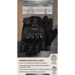 DNÇMOTOR EN13594 CE Sertifikalı Siyah kırmızı detay Yarım Parmak Motosiklet Eldiveni, Kısa Siyah Spor Motorcu Eldiveni