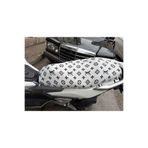 DNÇMOTOR Motosiklet koltuk kılıfı beyaz siyah desenli 50CC VE 150CC motor uyumlu