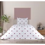 D'niss Home Love 2 Parça Tek Kişilik Yatak Örtüsü - Beyaz - 180 x 230 cm