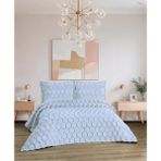 D'niss Home Petek Desenli 3 Parça Çift Kişilik Yatak Örtüsü - Gri - 240 x 250 cm