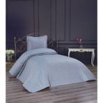 D'niss Home Yıldız Kapitoneli 2 Parça Tek Kişilik Yatak Örtüsü - Gri - 170 x 230 cm
