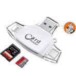 DNR Bilişim Çok Fonksiyonlu Kart Okuyucu Mikro Sd Tf Kart Okuyucu Adaptör USB 3.0 Otg Iphone/android/type C - Beyaz