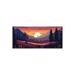 DNR Bilişim Kaymaz Mousepad Manzara Renkli Desenli Oyuncu Klavye Mouse Pad 70CM x 30CM