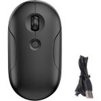 DNR Bilişim NRT-180 Şarjlı Çift Modlu Bluetooth & 2.4G Kablosuz Mouse | PC, Mac ve Tablet - Siyah