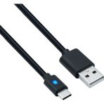 Dnr Bilişim Siyah Ps5 Xbox Switch Uyumlu Led Işıklı Type C 3 metre Örgülü Kablosuz Gamepad Usb Şarj Kablosu