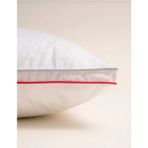 Dnr Home Çift Renk (Kırmızı,Gri) Biyeli Premium Kaz Tüyü Yastık 50x70 Uyku Yastığı - 50 x 70 cm - Beyaz
