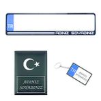 Dnslgrup Plakalık Kişiye Özel Araç Plakalık Ruhsat Kabı Anahtarlık Set - Model-4