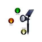 Dnz 7W Solar Güneş Enerjili Kazıklı Çim & Bahçe Aydınlatma Armatürü, Beyaz Işık