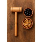 Dnz El Yapımı Küçük Ahşap Tokmak Zeytin Ceviz Fındık Kırıcı