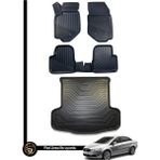 Dnz Fiat Linea 3D Havuzlu Oto Paspas ve Bagaj Havuzu Nora Set - Siyah